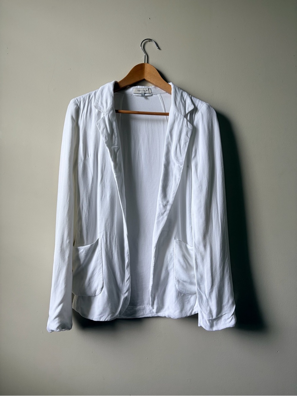 Vintage Aritzia - Talula Casual White Open-Front Blazer Jacket - Women